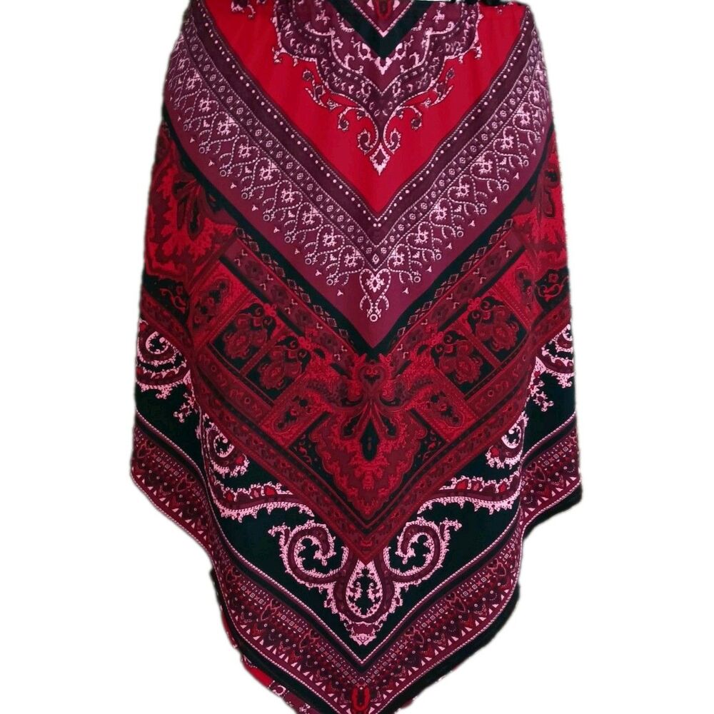 Vintage Straight Handherchief Boho Skirt Sz Medium Hippie Festival Y2K Fairycore